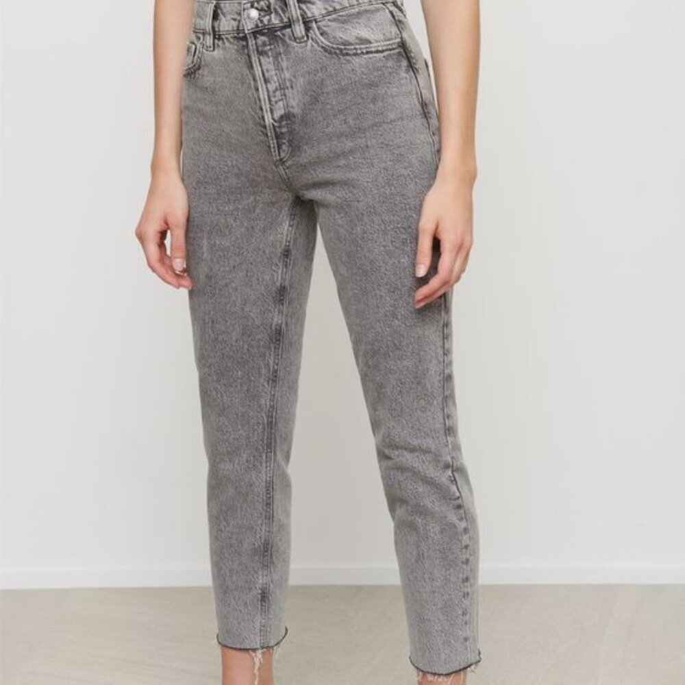 Dynamite Rosie Slim Leg Cropped Ankle Jeans in Grey